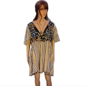 Free People L pocket boho tunic top